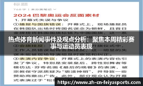 热点体育新闻事件及观点分析：聚焦本周精彩赛事与运动员表现